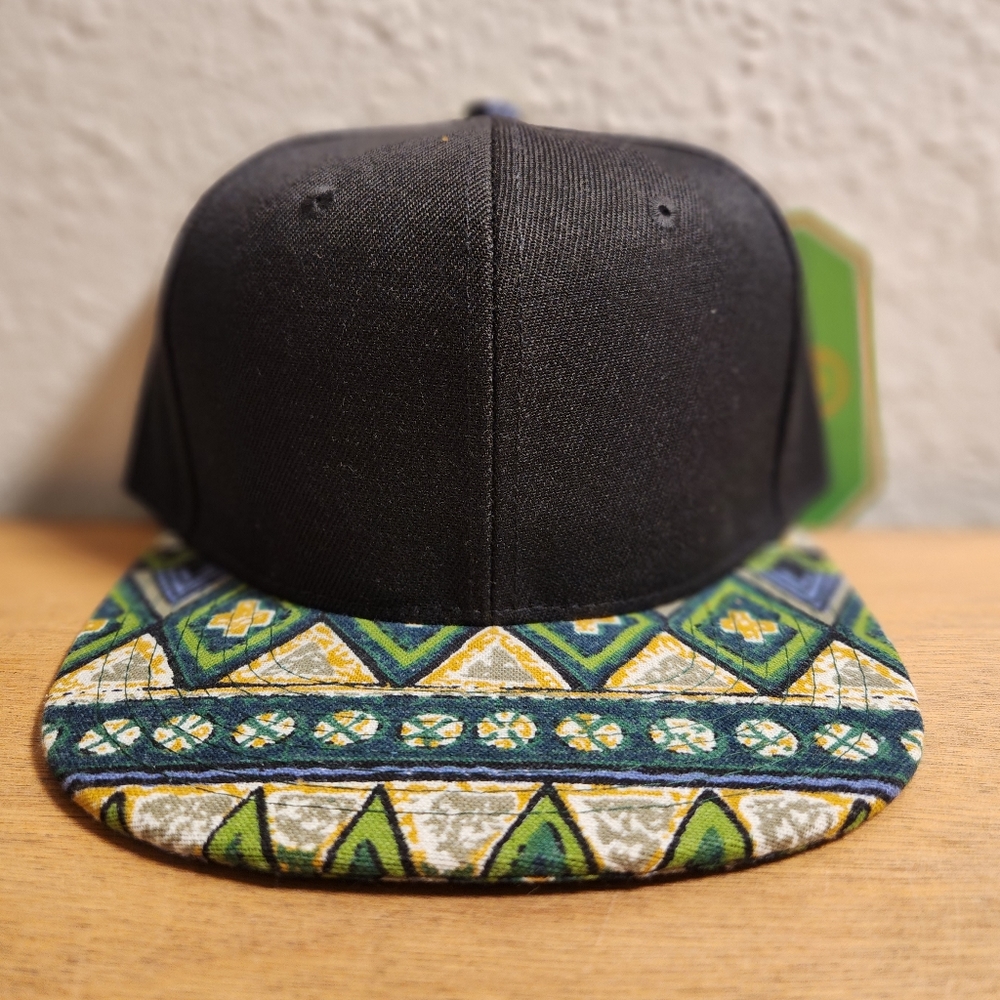 Patterned Crown Snapback Hat Blank
